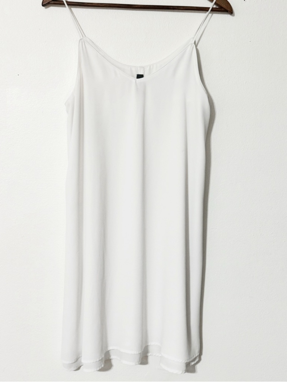 Alya White Spaghetti Strap Slip Dress small